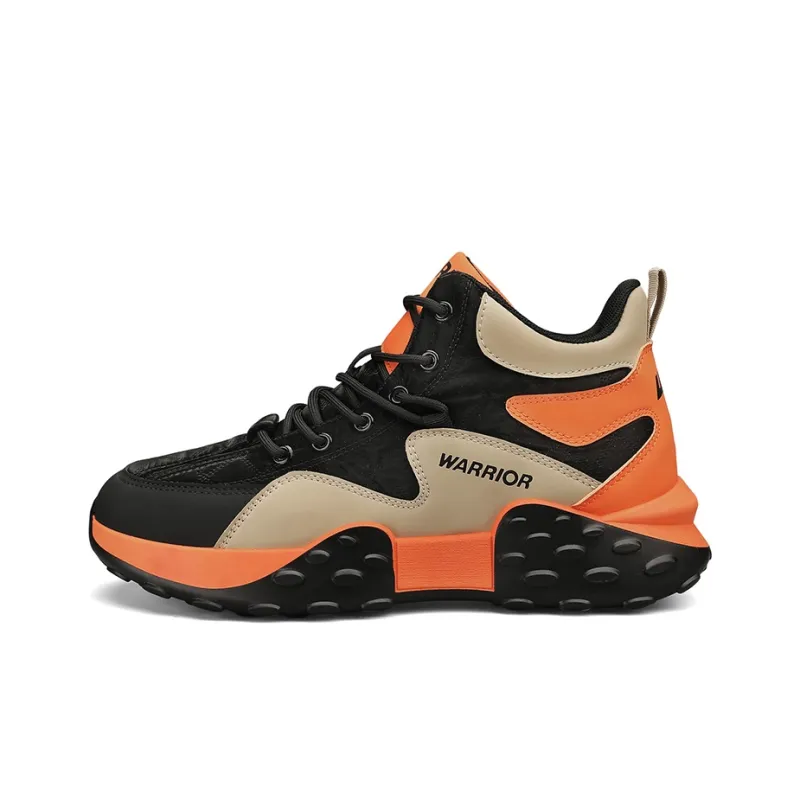 Warrior High Top Chunky Sneakers Men's Khaki Orange-0
