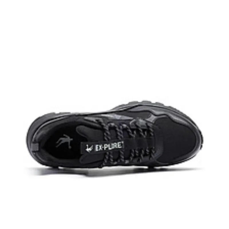QIAODAN Ice Marks Cushioned Slip Resistant Rebound Low Top Running Shoes Women's Black-3