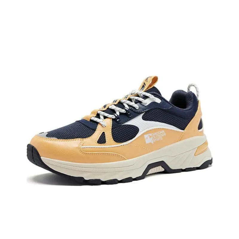 QIAODAN Ice Marks Cushioning Slip Resistant Low Top Running Shoes Men's Sulfur Yellow-0