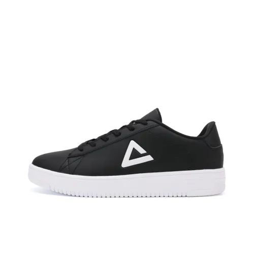 PEAK Skateboard Shoes Men Low-Top Black/Large White