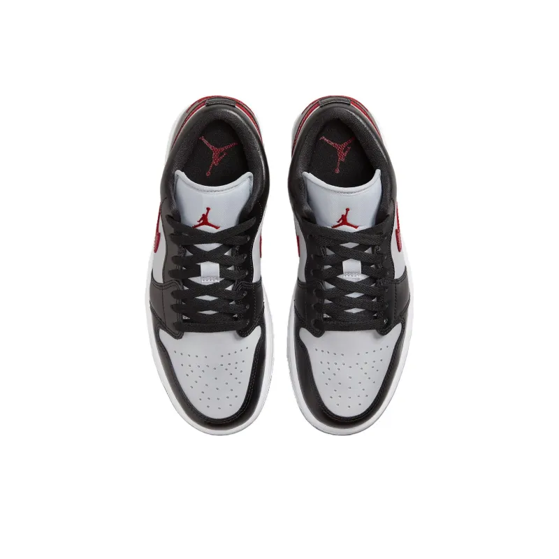 Jordan 1 Low Wolf Grey Gym Red Women's-3