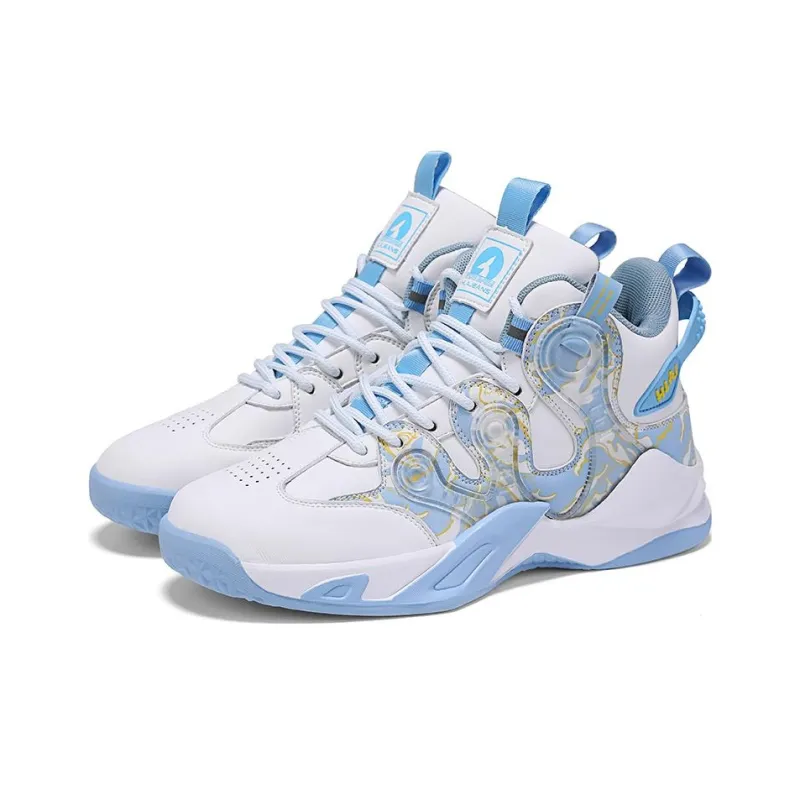 HLA JEANS Children's Basketball Shoes Wear-Resistant Slip-Resistant High-Top Casual Shoes-12