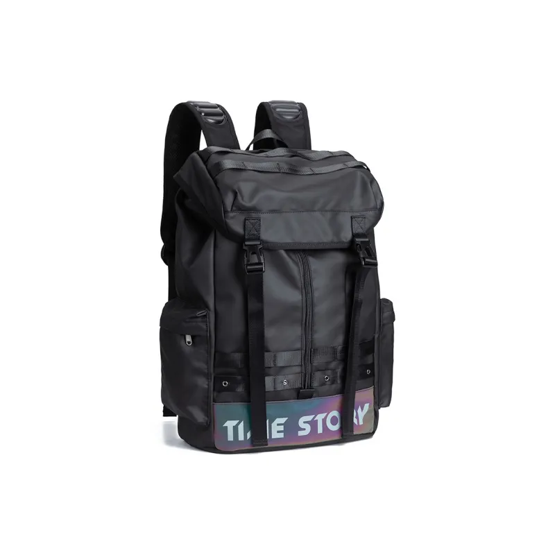 LOVERPUSS Polyester Backpack Large Size Unisex Iridescent Gray-10