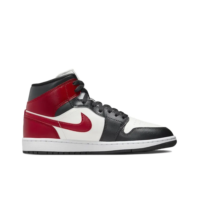 Jordan 1 Mid Gym Red Off Noir Women's-1