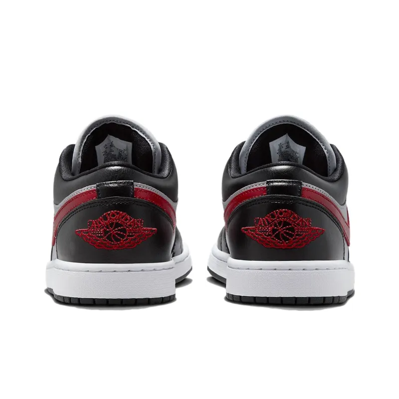 Jordan 1 Low Wolf Grey Gym Red Women's-4