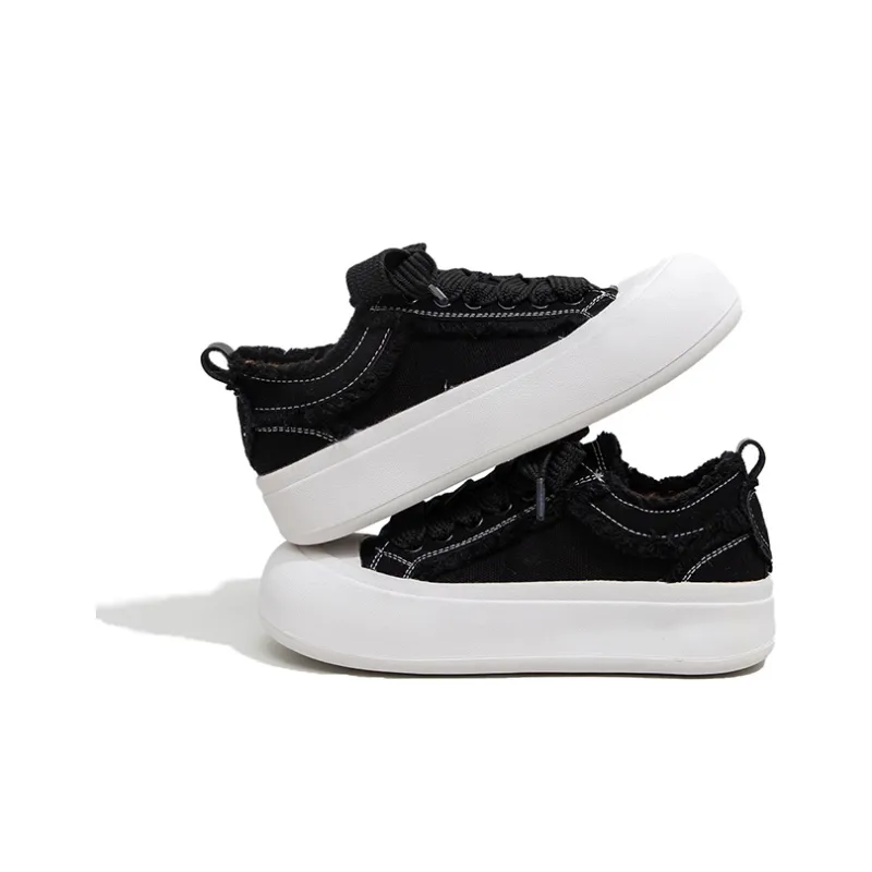 Feiyue Low Top Canvas Shoes Women's Black-1