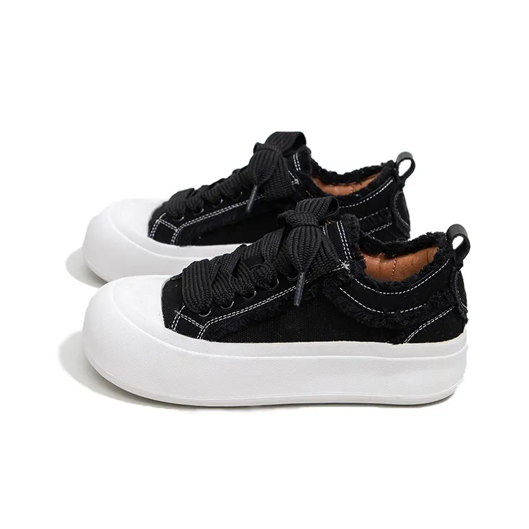 Feiyue Low Top Canvas Shoes Women's Black-2
