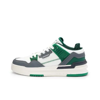 Warrior Sky Power High Level Puffy Shoes Low Top Skateboard Shoes Men's Gray Green