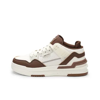 Warrior Sky Power High Level Puffy Shoes Low Top Skateboard Shoes Unisex Beige Brown