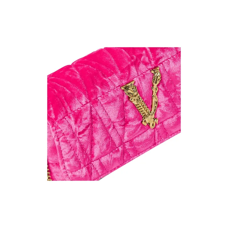 FANSIZHE Virtus Velour Crossbody Bag Shoulder Bag Women's Pink-3