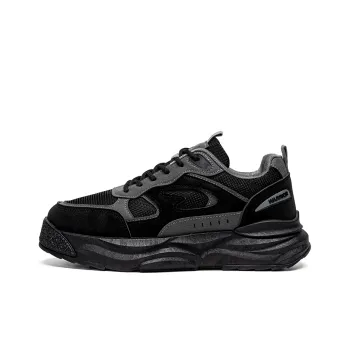 Warrior Low Top Chunky Sneakers Men's Black Gray