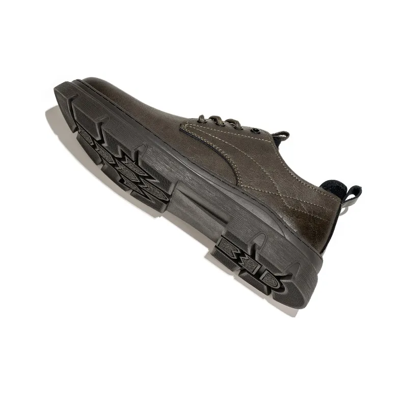 LEAVELAND Work Boots Men Low Top Black/Brown-9