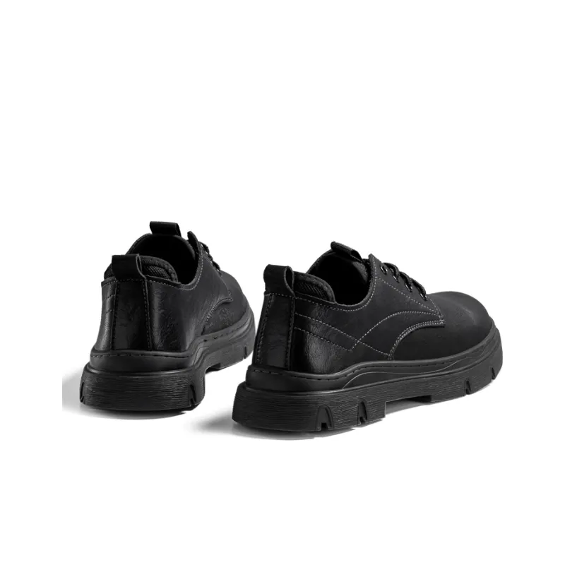 LEAVELAND Work Boots Men Low Top Black/Brown-2