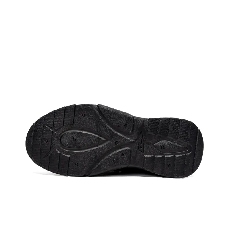Warrior Low Top Chunky Sneakers Men's Black Gray-4