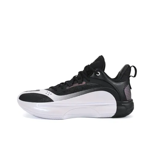 PEAK Flash 5 Generations Basketball Shoes Men Low-Top All White/Black