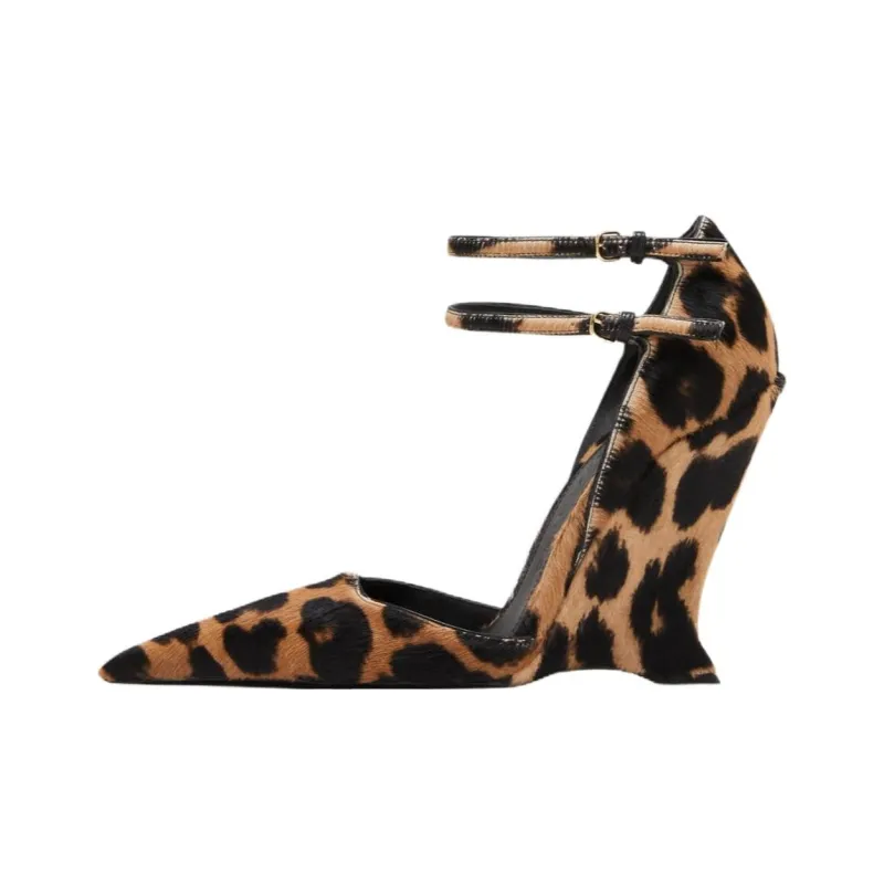 FERRAGAMO Vidya 105mm Leopard-pattern Leather Pumps-0