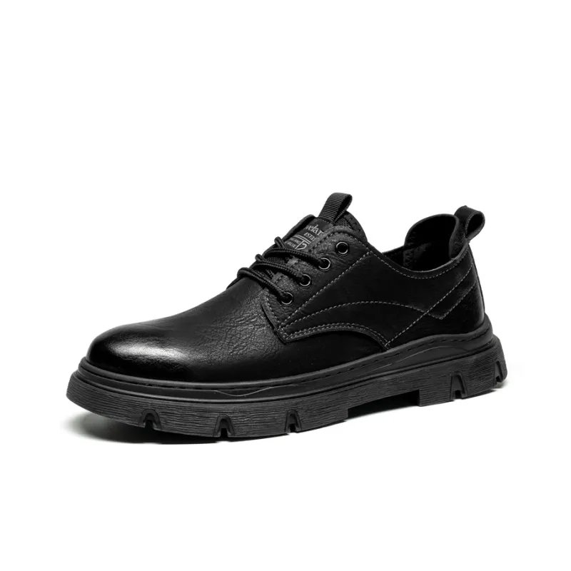 LEAVELAND Work Boots Men Low Top Black/Brown-1