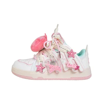 OYNN Young Baby Series Sweet Sister Anti Slip Wear Resistant Low Top Skateboard Shoes Women's Pink