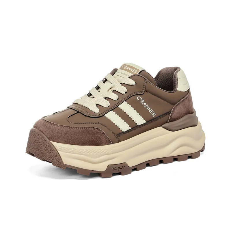 C°BANNER Low-Top Chunky Sneakers Women's Red Brown-6