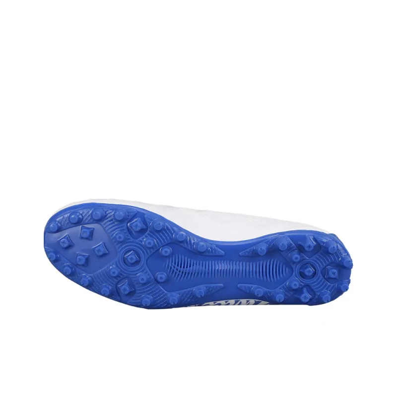 LiNing MG Rubber Short Studs Artificial Ground Cushioning Soccer Shoes Men's White Blue-4