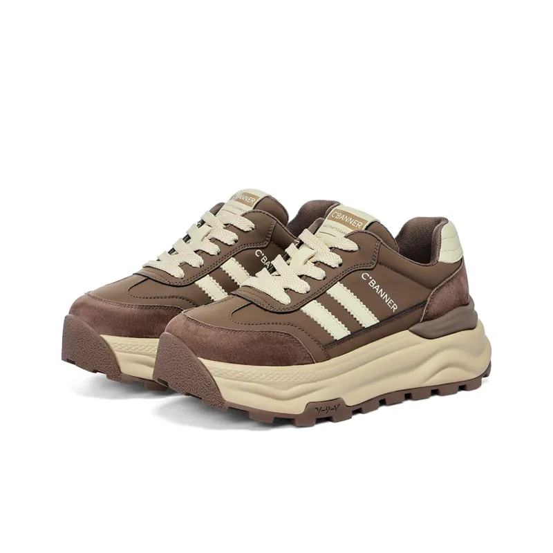 C°BANNER Low-Top Chunky Sneakers Women's Red Brown-7