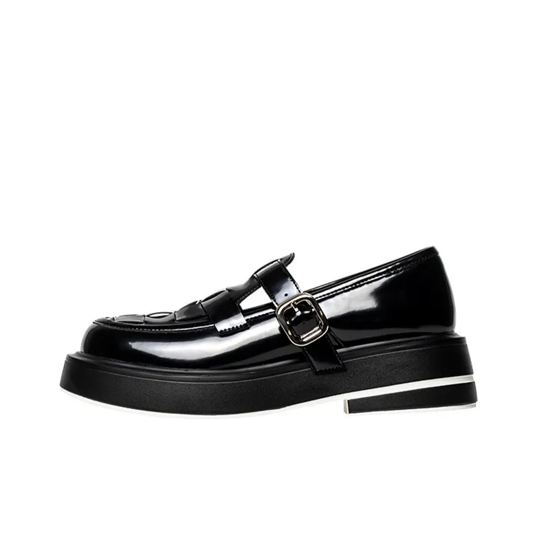 Wonderful Couple Loafers 5cm Women's Black-0