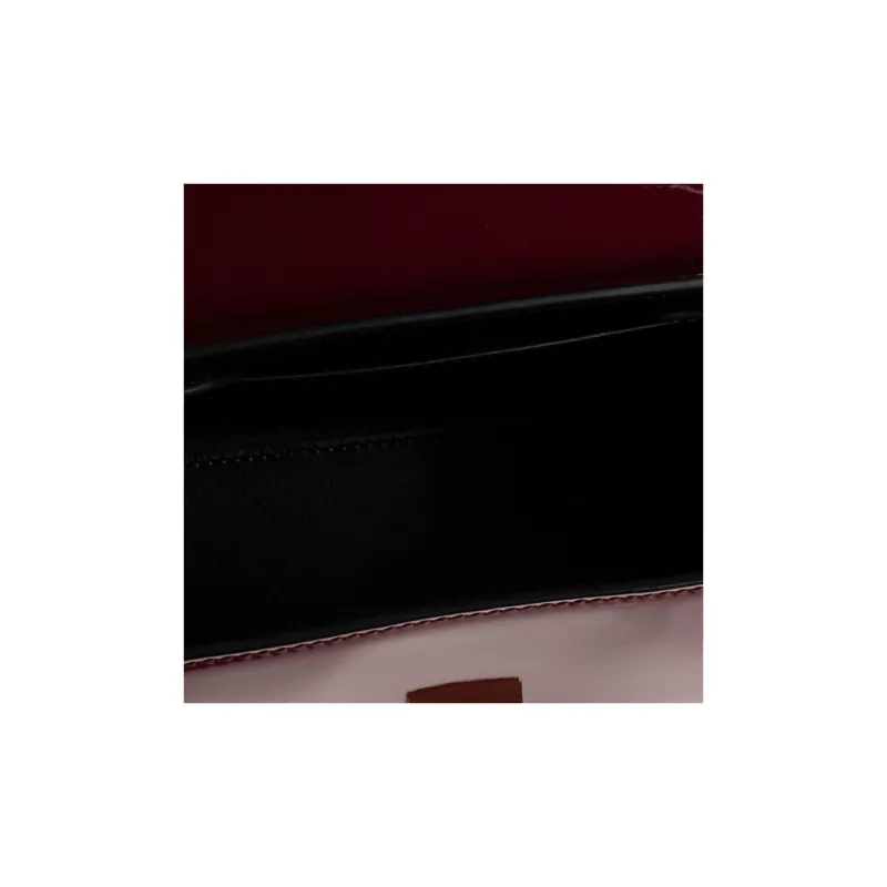 VERSACE La Medusa Patent Leather Cowhide Shoulder Bag Crossbody Bag Handbag Small Size Women's Burgundy-3