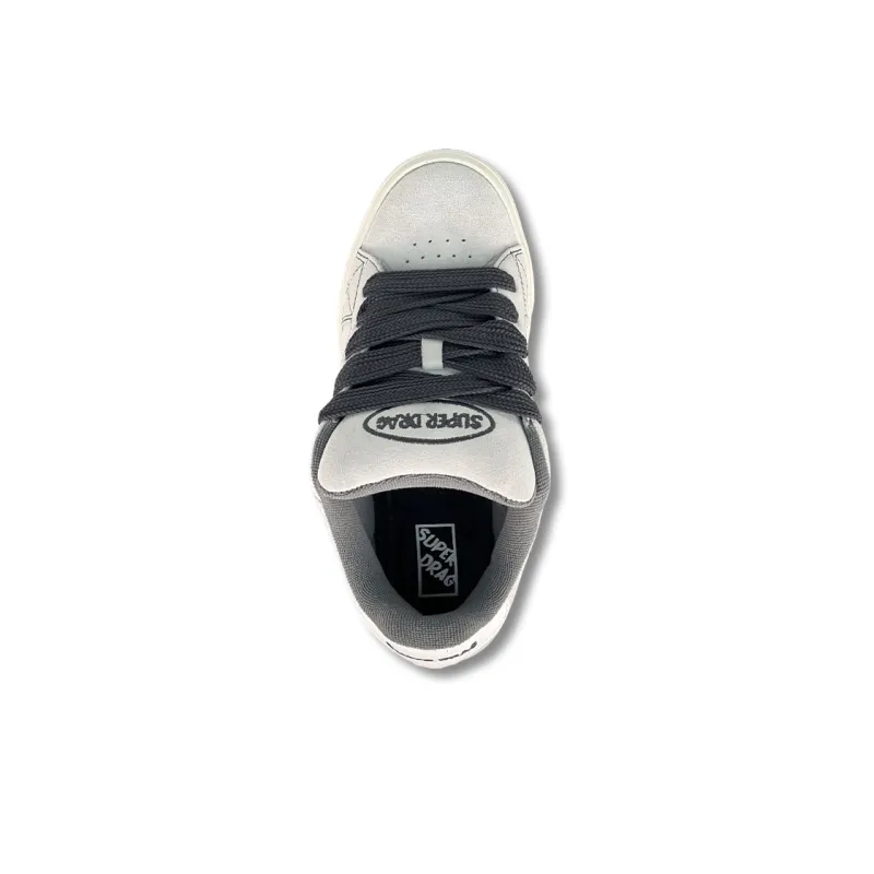 LuzaoT SUPER DRAG Low Top Skateboard Shoes Unisex Gray-3