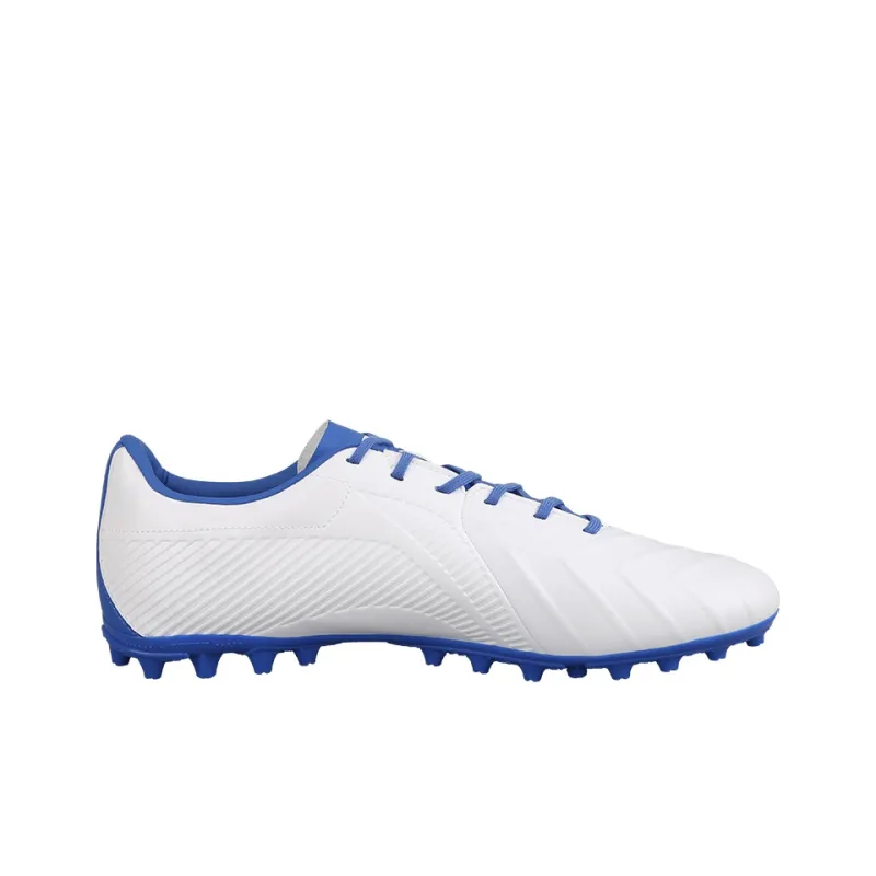 LiNing MG Rubber Short Studs Artificial Ground Cushioning Soccer Shoes Men's White Blue-1