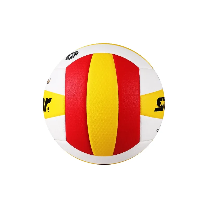 Star Microfiber Leather Size 5 Volleyball Unisex White Yellow Red-2
