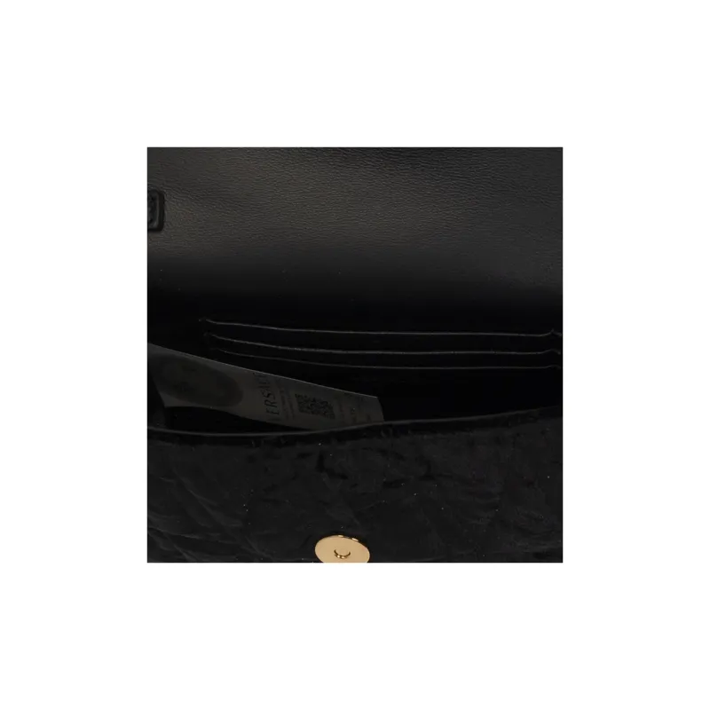 FANSIZHE Virtus Velour Crossbody Bag Shoulder Bag Women's Black-3