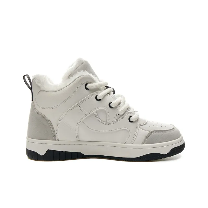 LAZY BONS Full-Coverage Warm Anti-Slip And Wear-Resistant Height Increasing Mid-Top Padded Skateboard Shoes Unisex-1