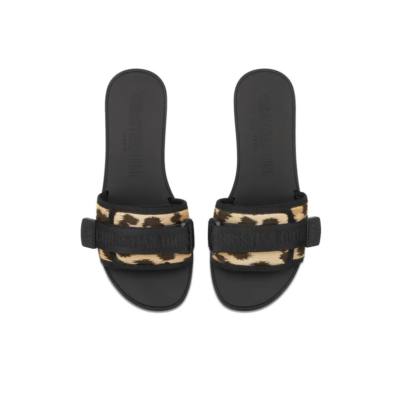 DIOR DIORevolution Slide Slippers Women's Black-4