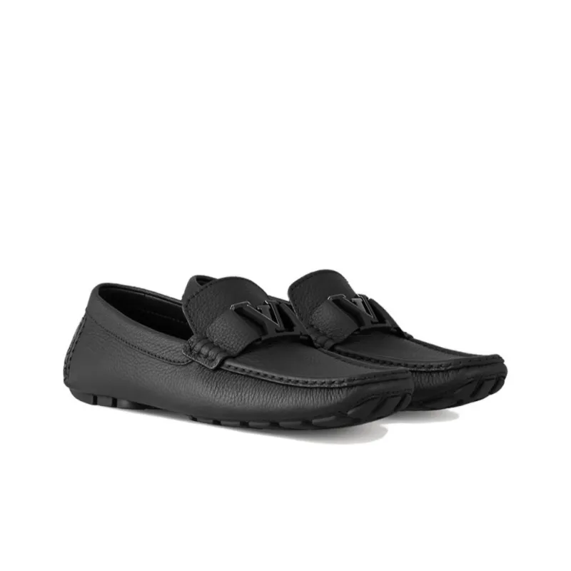 LOUIS VUITTON Monte Carlo Moccasin Shoes 'Black Plain'-2