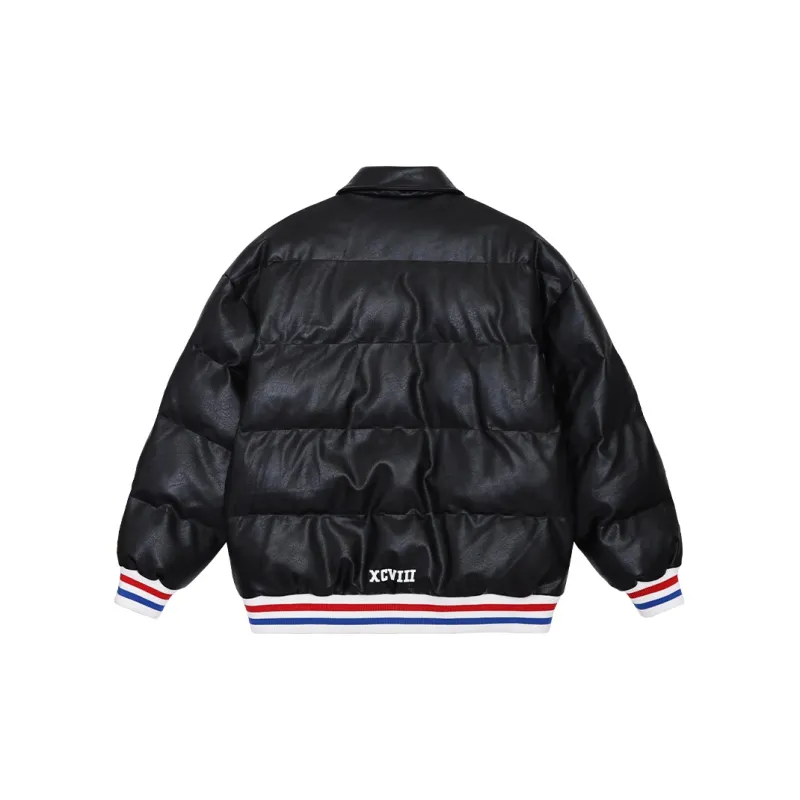 Pepsi PU Leather Windproof Patchwork Unisex-1