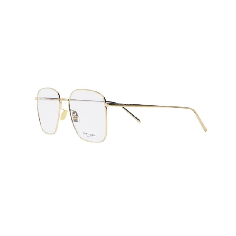 SAINT LAURENT Metal Irregular Shape Sunglasses Unisex Gold-2