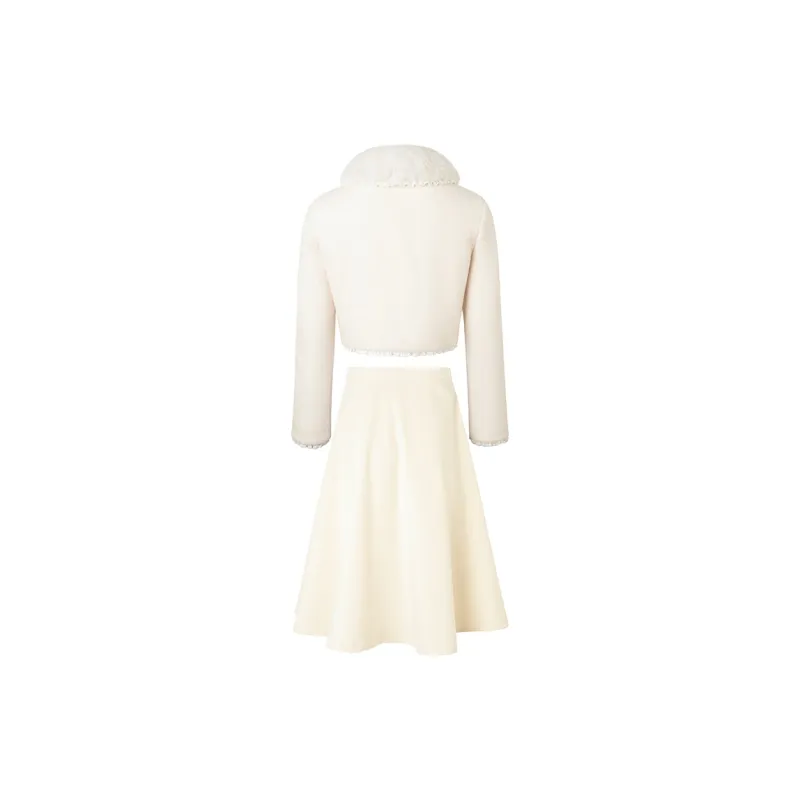 AooRaa Skirt Set Women's Milk White-1