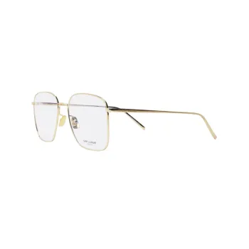 SAINT LAURENT Metal Irregular Shape Sunglasses Unisex Gold