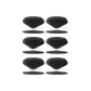 Abrasion-Resistant-Microfiber Heel Pads Black-6 Pack