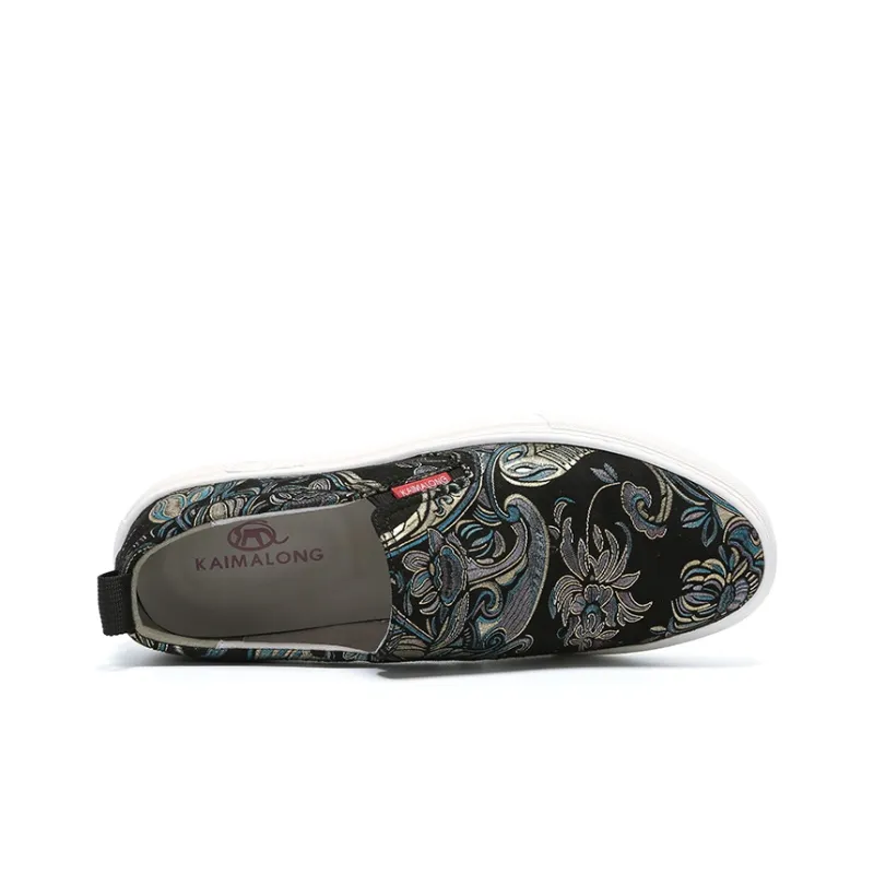 Kemaron Casual Shoes Men's Black Floral-3