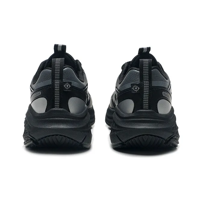 XTEP Kunwu Cushioning Breathable Low Top Running Shoes Men's Black-4