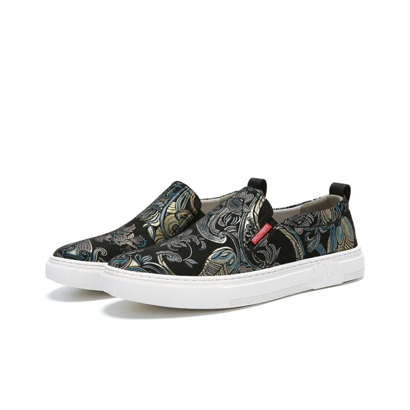Kemaron Casual Shoes Men's Black Floral-2