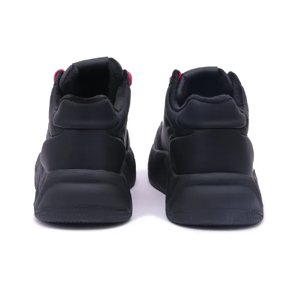 Mr.shang Warm High Top Skateboard Shoes Women's Black Red-5