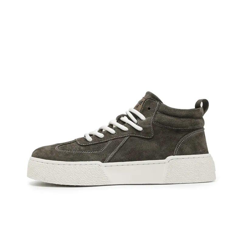 X ZONE Slip Resistant, Abrasion Resistant, Breathable Mid Top Skateboard Shoes Men's Sand-7