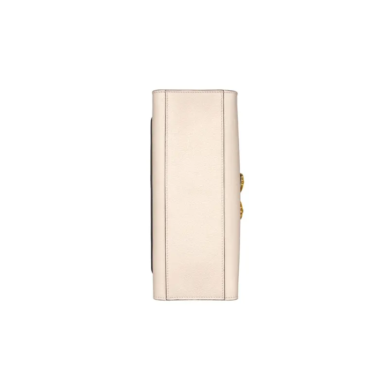 GUCCI Webbing Leather Shoulder Bag Crossbody Bag Handbag Medium Size Women's White-5