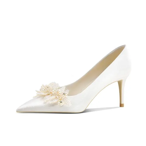 MONOBABIE High Heels Women's White/Gold