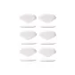Abrasion-Resistant-Microfiber Heel Pads White-6 Pack