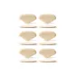 Abrasion-Resistant-Microfiber Heel Pads Apricot-6 Pack