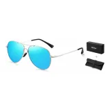 Silver Frame with Ice Blue Lens