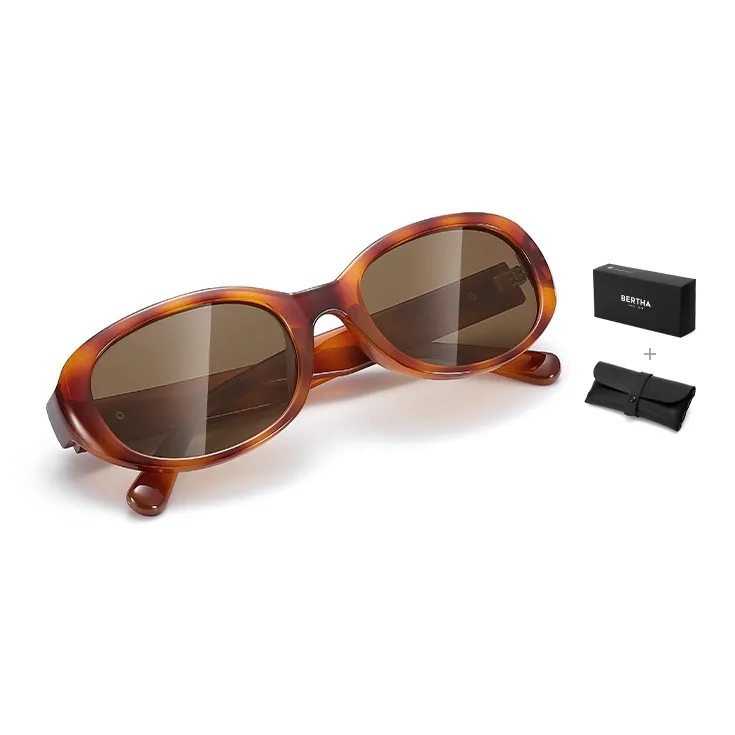 BERTHA TR/Memory Plastic Oval Sunglasses Unisex-14